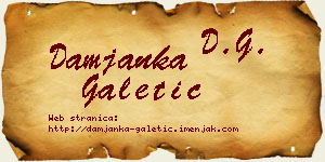 Damjanka Galetić vizit kartica